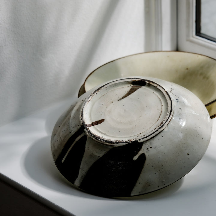 Marco Minetti, Korean sabal, serving bowl, white | feldspar glaze (MM17)
