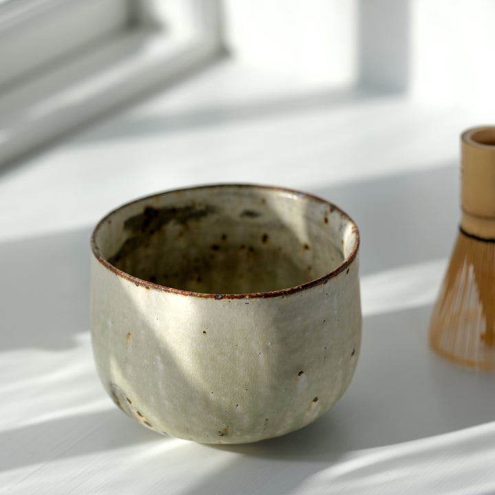 Marco Minetti, Matcha bowl, rounded shape, matt green | feldspar glaze (MM29)