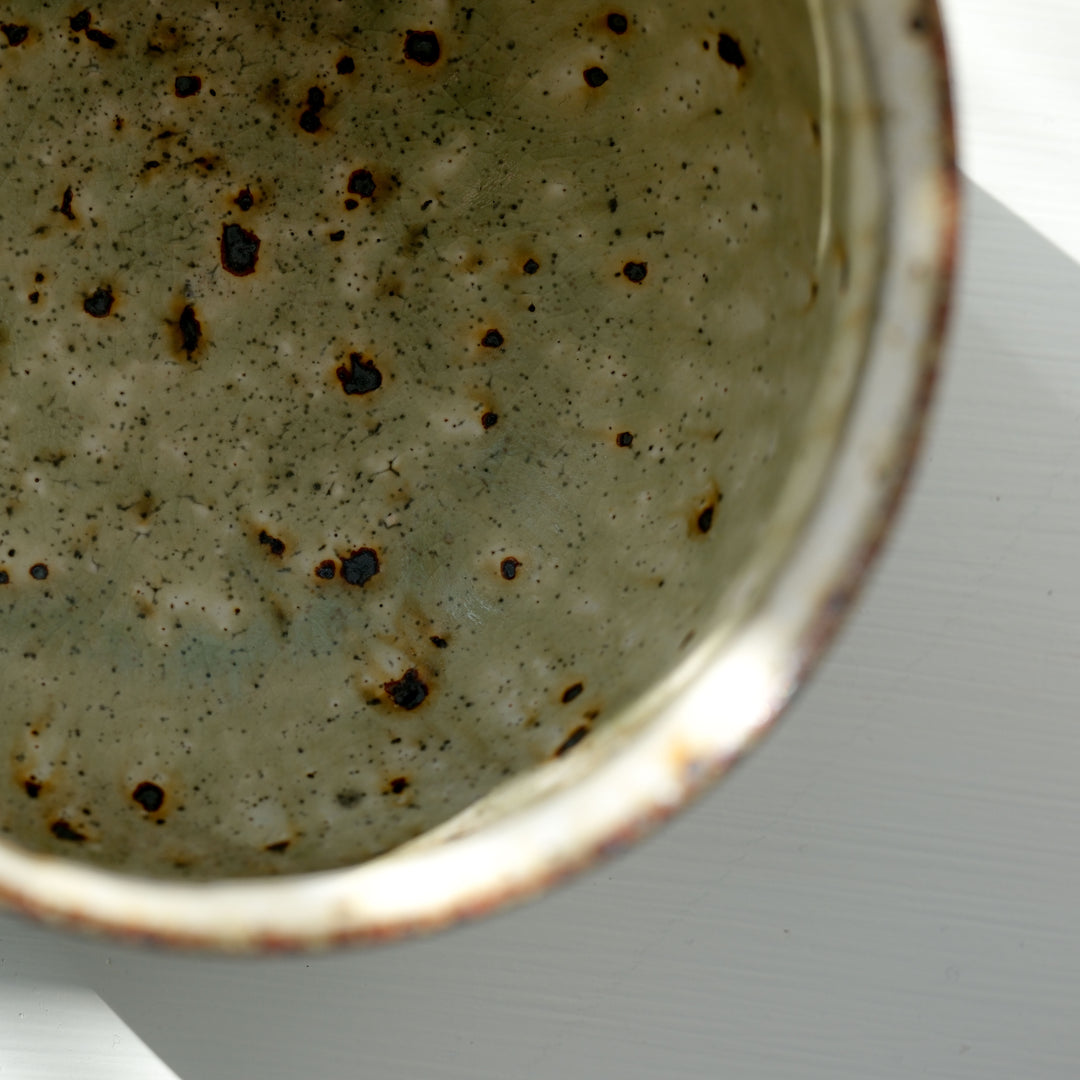 Marco Minetti, Matcha bowl, rounded shape, matt green | feldspar glaze (MM29)