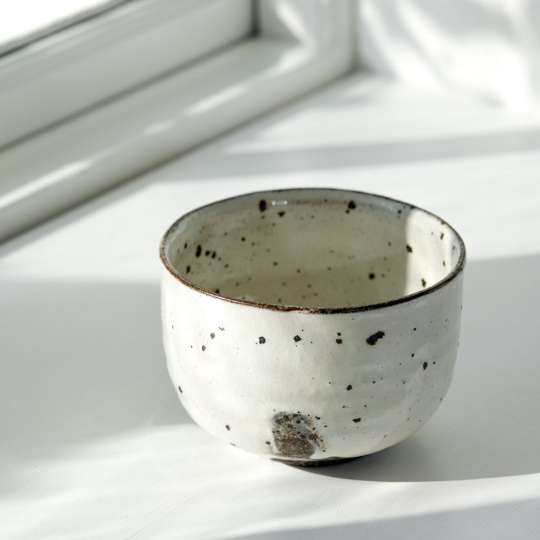 Marco Minetti, Matcha bowl, rounded shape, white | feldspar glaze (MM25)