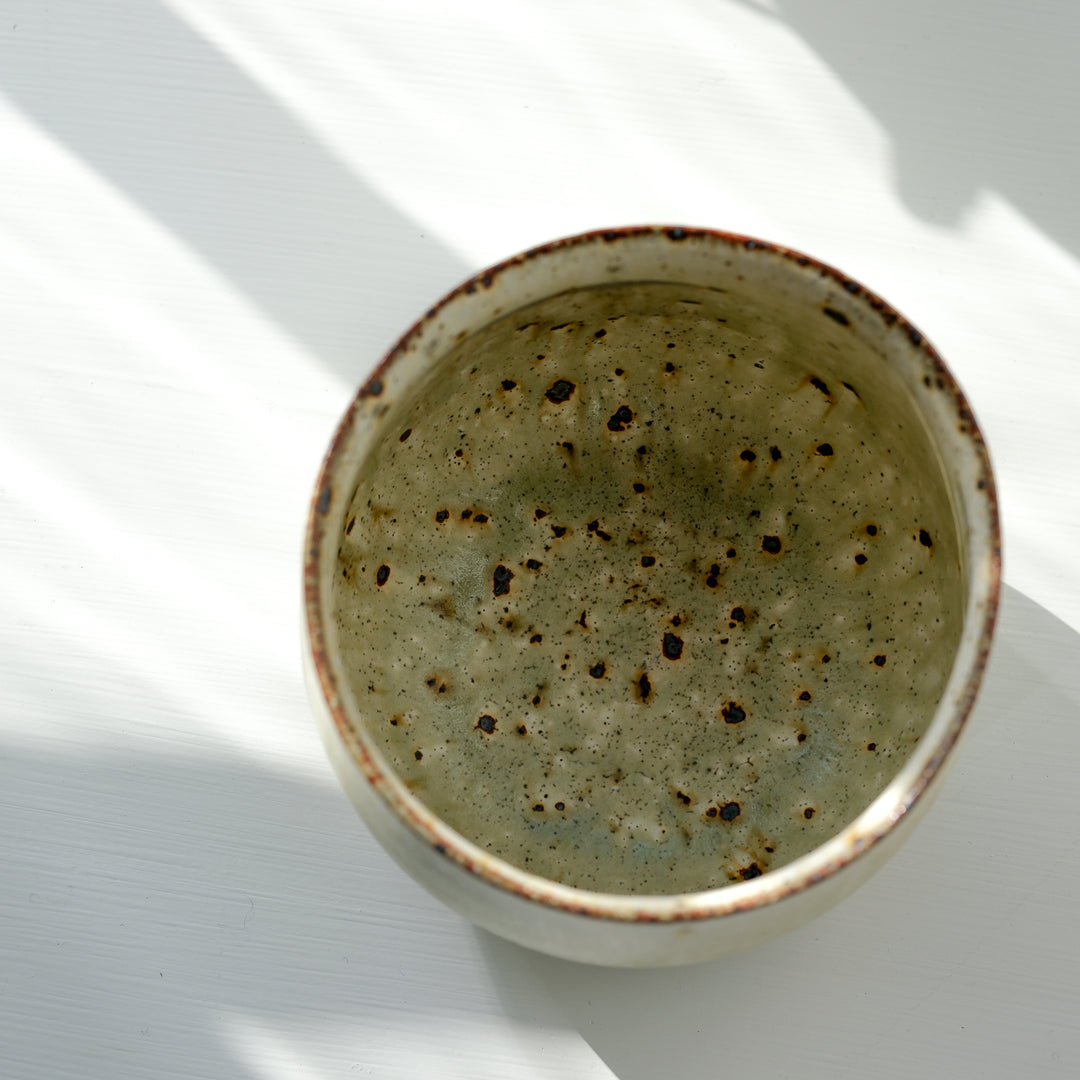 Marco Minetti, Matcha bowl, rounded shape, matt green | feldspar glaze (MM29)