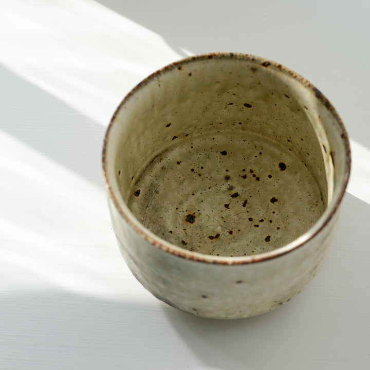 Marco Minetti, Matcha Schale, gerade Form, mattgrün | Feldspat Glasur (MM31)