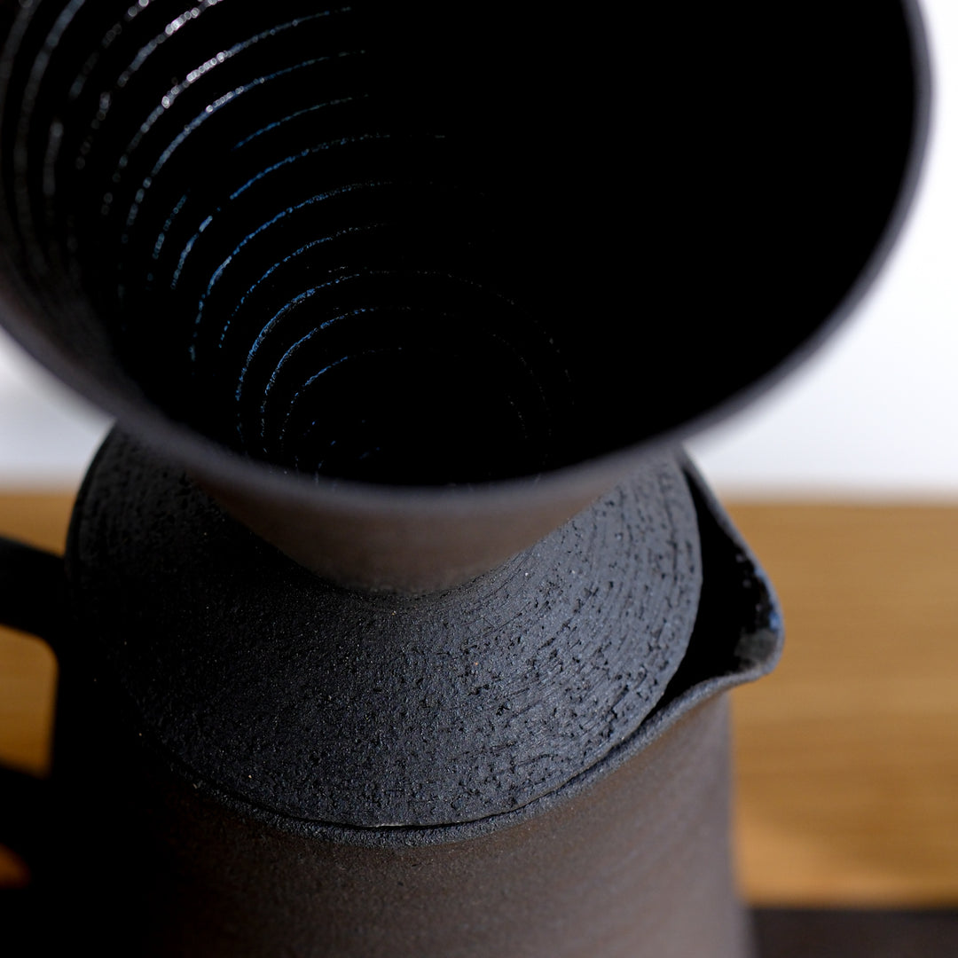 Saeam Kwon, Keramik, Kaffeekanne plus Filter, 2tlg, 350ml | matt schwarz (SK12)