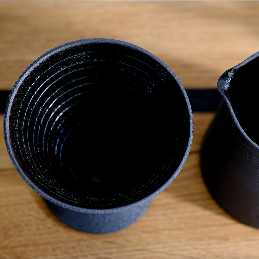 Saeam Kwon, Keramik, Kaffeekanne plus Filter, 2tlg, 350ml | matt schwarz (SK12)