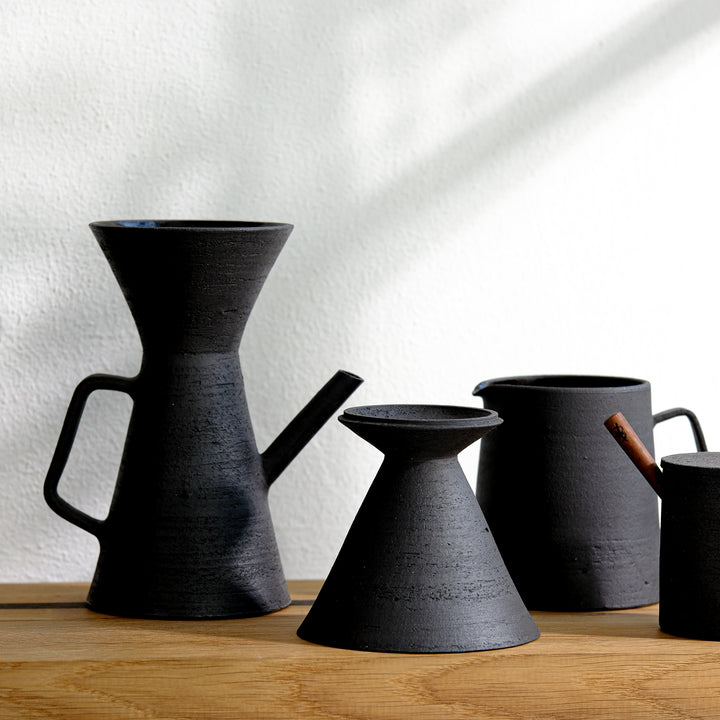 Saeam Kwon, Keramik, Kaffeekanne inkl. Filter, 200ml | matt schwarz (SK19)