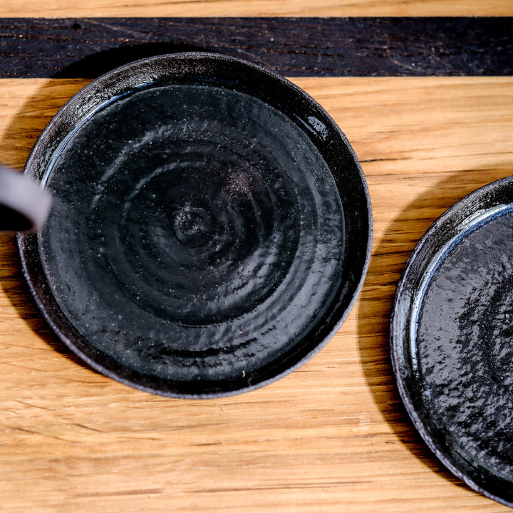 Saeam Kwon, ceramic, mug with saucer | matt black (SK08)