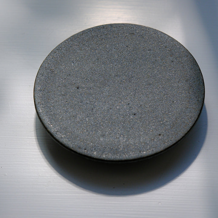 Saeam Kwon, ceramic, dessert plate Ø 12.5 cm | gray petrol (SK05)