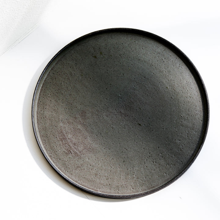 Saeam Kwon, ceramic, gourmet plate Ø 22 cm | gray green (SK07)