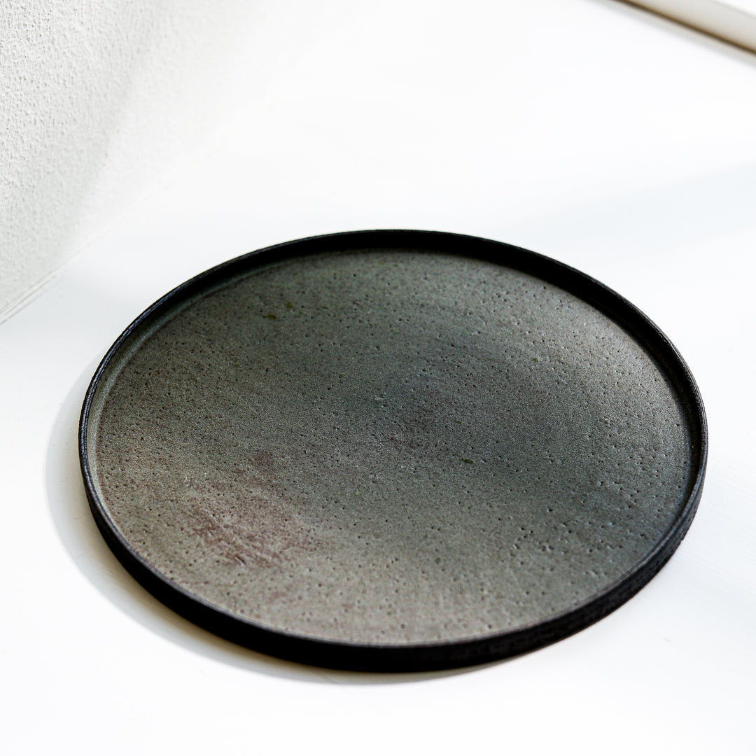 Saeam Kwon, ceramic, gourmet plate Ø 22 cm | gray green (SK07)