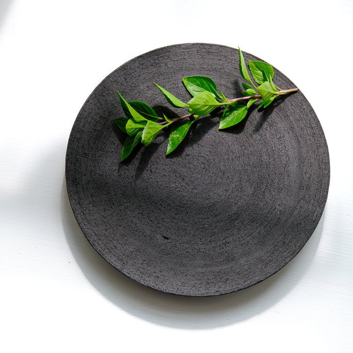 Saeam Kwon, ceramic, large dessert plate Ø 21 cm | matt black (SK01)