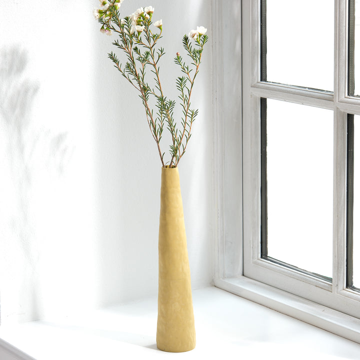 Silke Wellmeier, Vase Porzellan | 31cm, ockergelb (SW40)