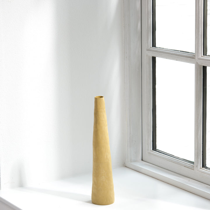 Silke Wellmeier, Vase Porzellan | 31cm, ockergelb (SW40)