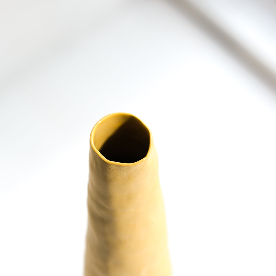Silke Wellmeier, Vase Porzellan | 31cm, ockergelb (SW40)