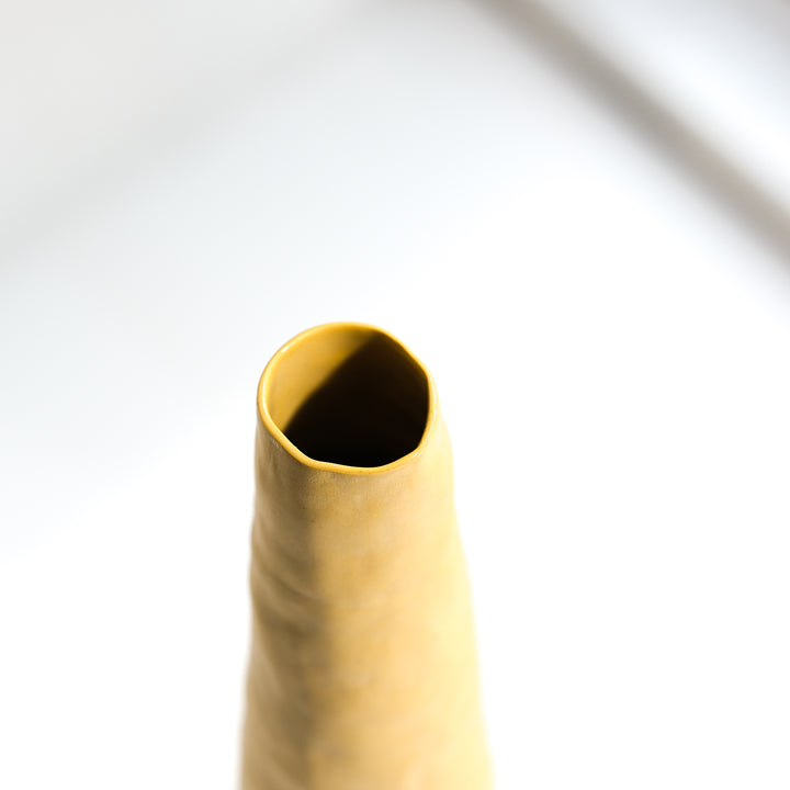 Silke Wellmeier, Vase Porzellan | 31cm, ockergelb (SW40)
