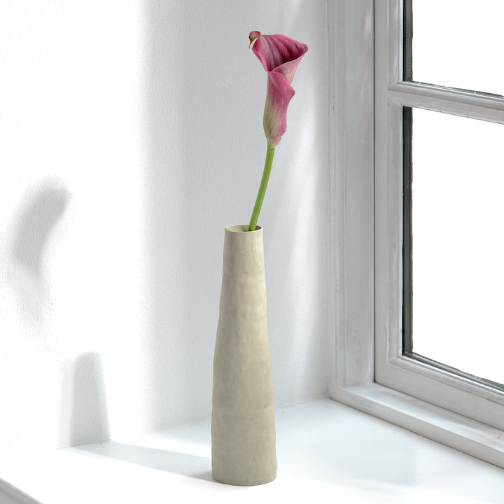 Silke Wellmeier, Vase Porzellan | 28cm, grau (SW41)