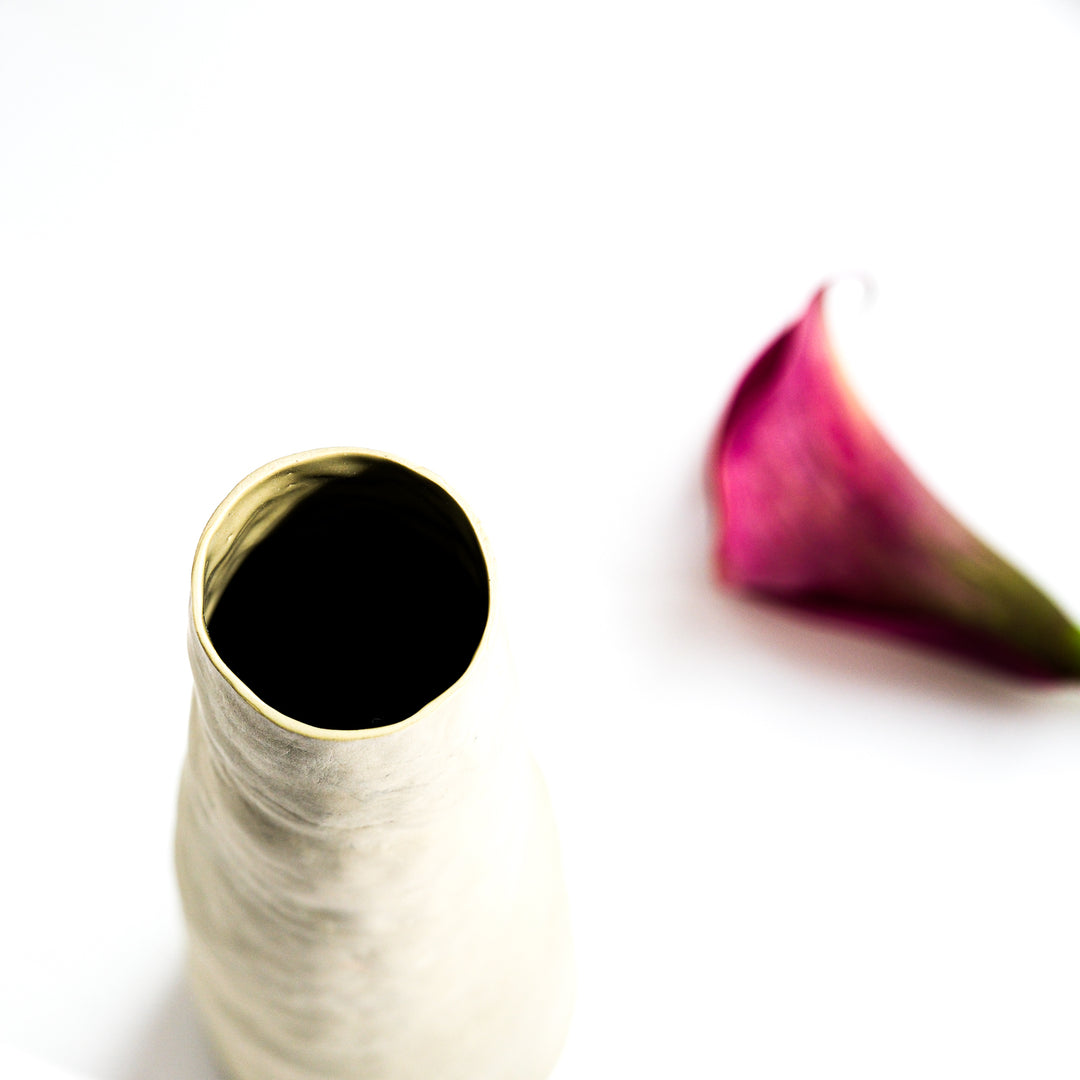 Silke Wellmeier, Vase Porzellan | 28cm, grau (SW41)