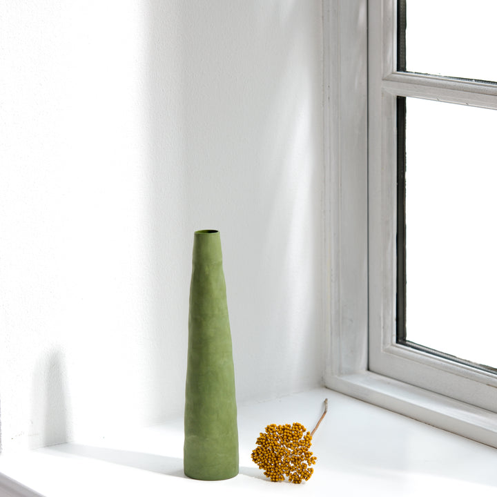 Silke Wellmeier, Vase Porzellan | 27cm, grün (SW38)