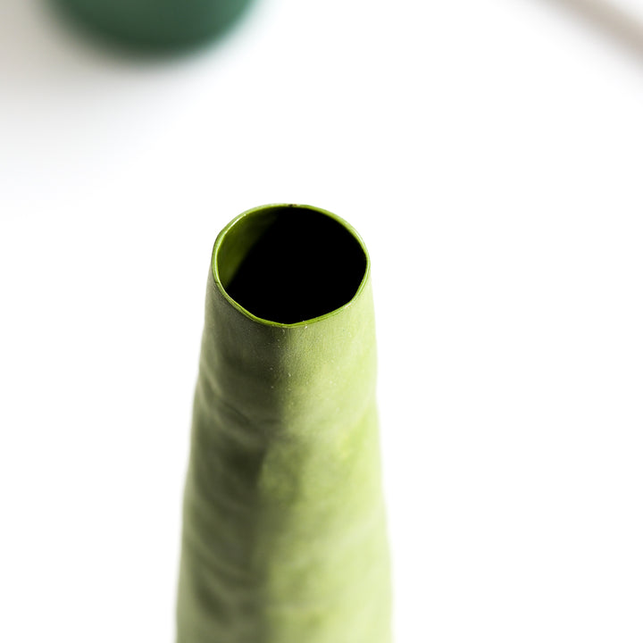 Silke Wellmeier, Vase Porzellan | 27cm, grün (SW38)