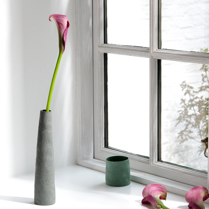 Silke Wellmeier, Vase Porzellan | 25cm, anthrazit (SW37)