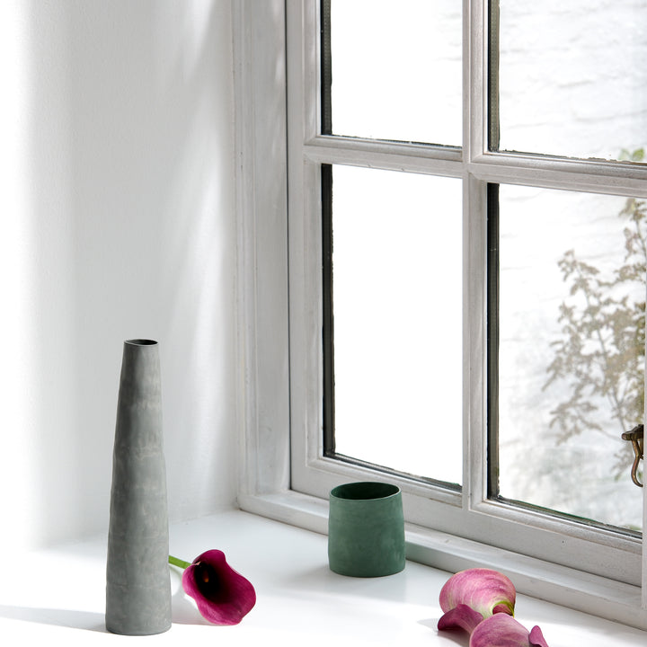 Silke Wellmeier, Vase Porzellan | 25cm, anthrazit (SW37)