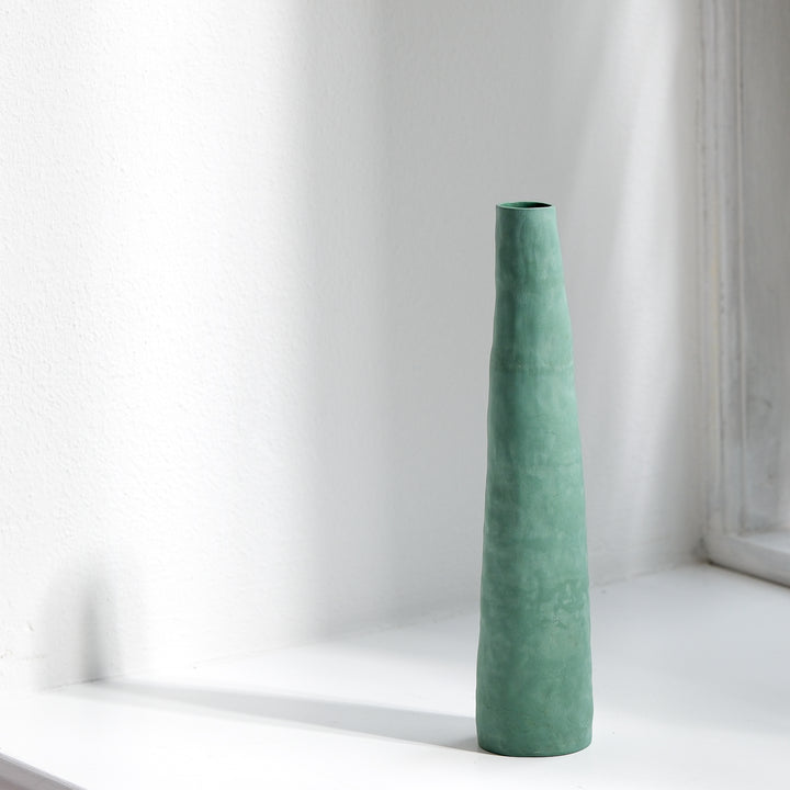 Silke Wellmeier, Vase Porzellan | 25cm, blaugrün (SW36)
