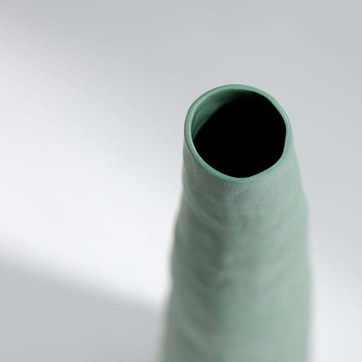 Silke Wellmeier, Vase Porzellan | 25cm, blaugrün (SW36)