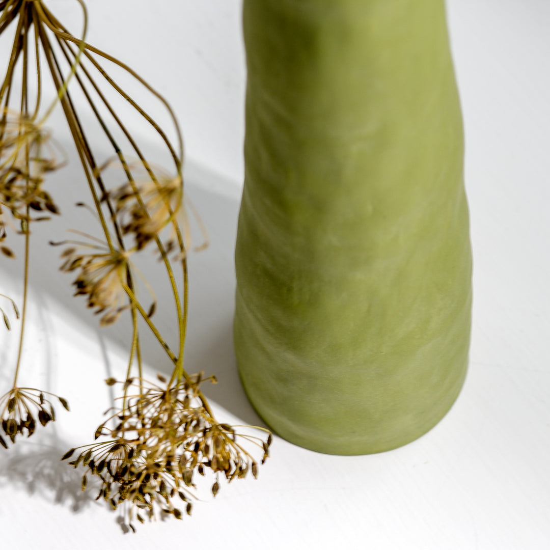 Silke Wellmeier, Vase Porzellan | 20cm, grün (SW35)