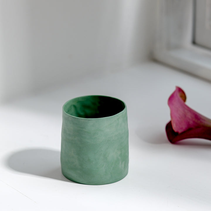 Silke Wellmeier, porcelain mug | green-blue (SW34)