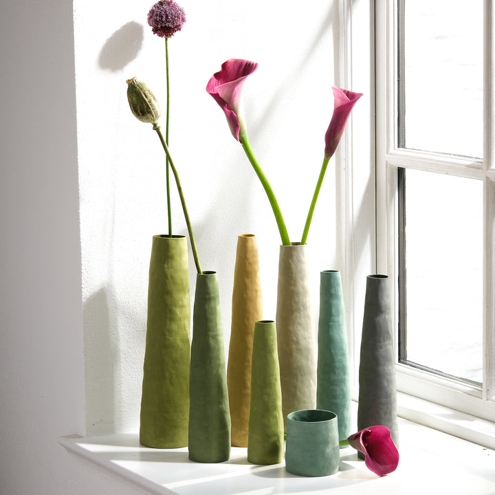 Silke Wellmeier, Vase Porzellan | 25cm, anthrazit (SW37)