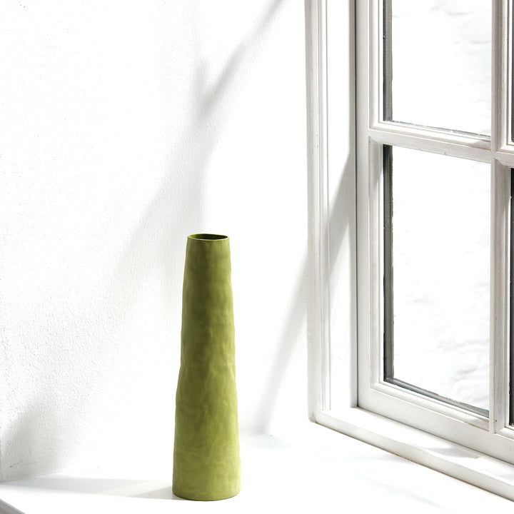Silke Wellmeier, Vase Porzellan | 31cm, grün (SW39)