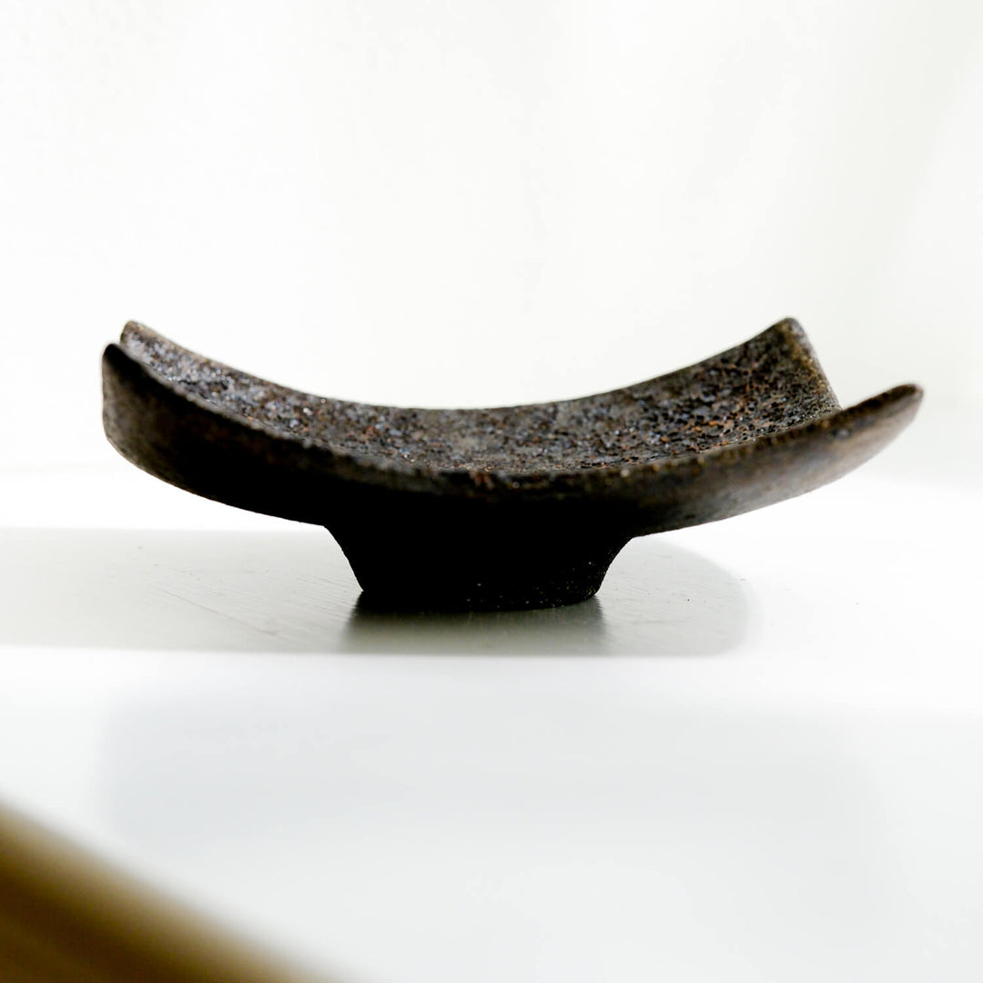 Toru Kikuchi, Bowl, flat, square, floating | Japanese ceramics | Japanese ceramics (KT18)