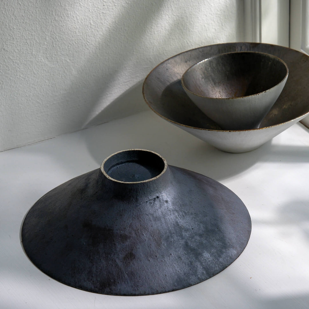 Toshifumi Tashiro, Schale | japanische Keramik aus Mashiko, schwarz (TT19)