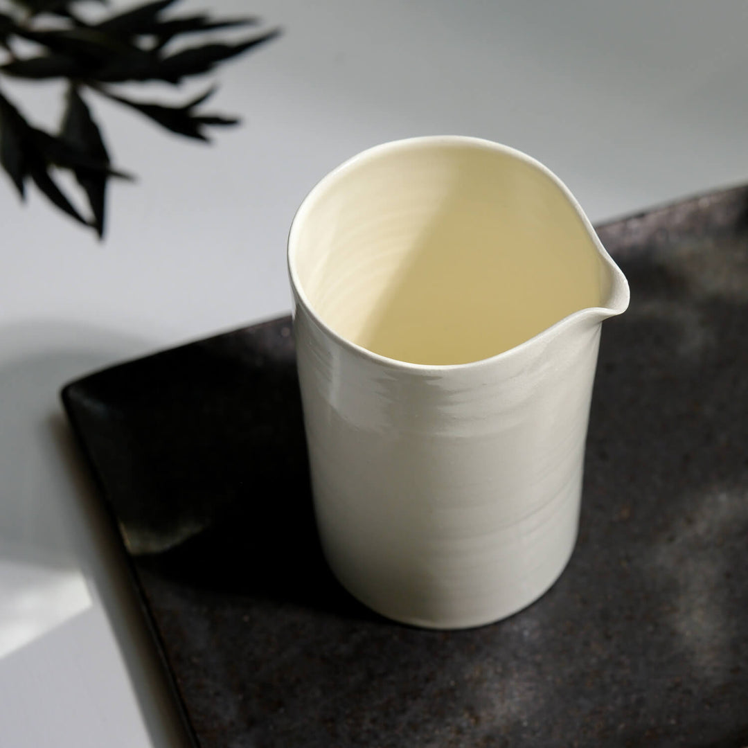 Wakahiko Ishikawa, Jug, Japanese Ceramics, White (WI04)