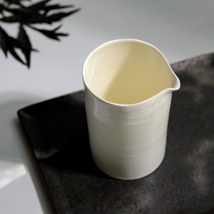 Wakahiko Ishikawa, Jug, Japanese Ceramics, White (WI04)