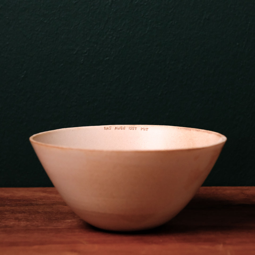 Marie Martin | Keramik Bowl mit individueller Beschriftung, senffarben (MC06)