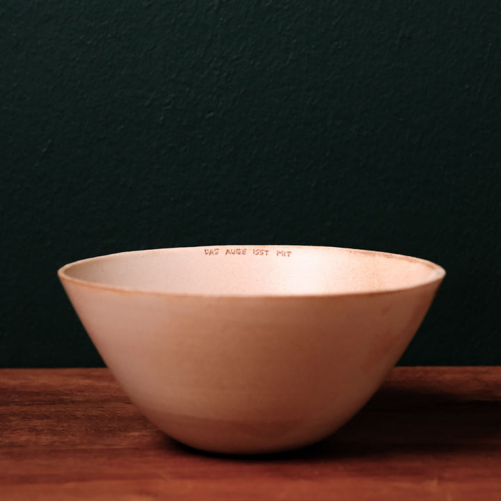 Marie Martin | Keramik Bowl mit individueller Beschriftung, senffarben (MC06)