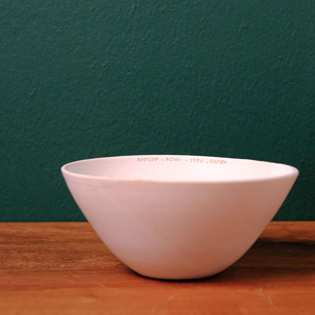Marie Martin | Keramik Bowl mit individueller Beschriftung, weiß (MC05)