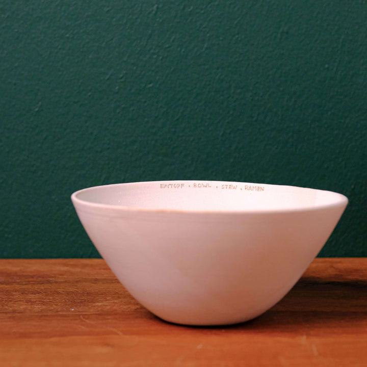 Marie Martin | Keramik Bowl mit individueller Beschriftung, weiß (MC05)