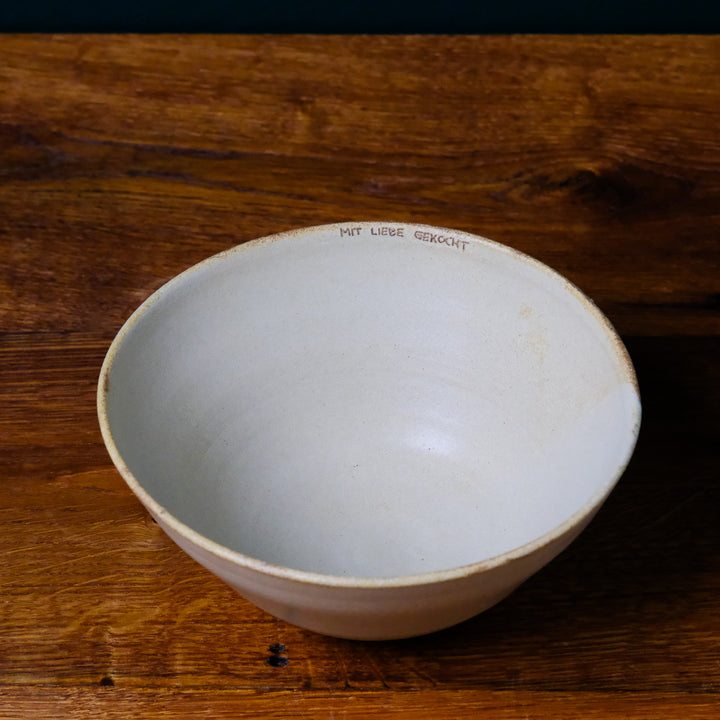 Marie Martin | Keramik Bowl mit individueller Beschriftung, senffarben (MC06)