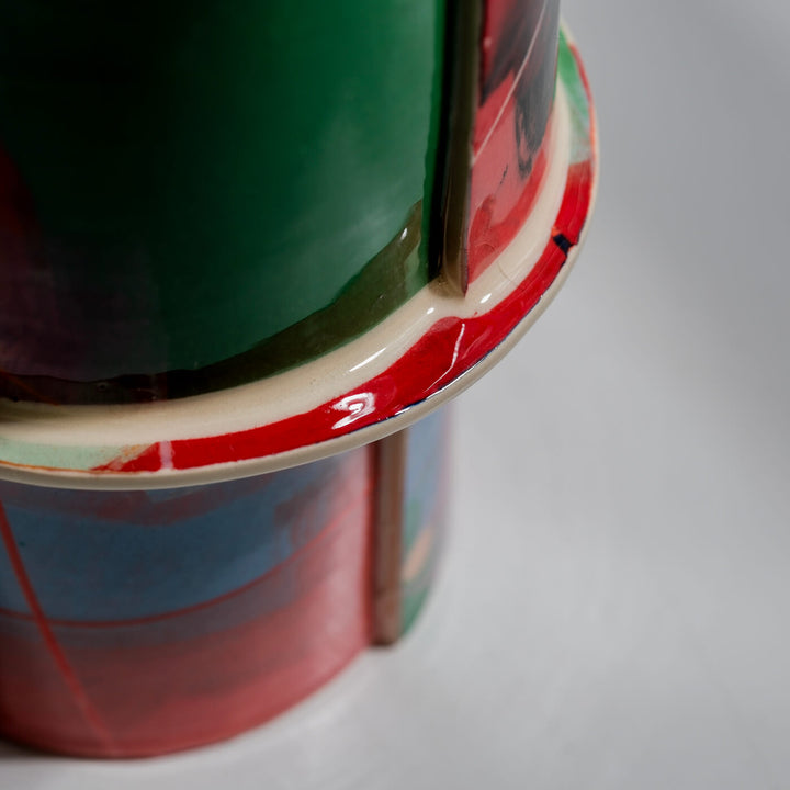 Elke Sada, Vase, handgefertigt, Steingut | farbenfroh (ES07)