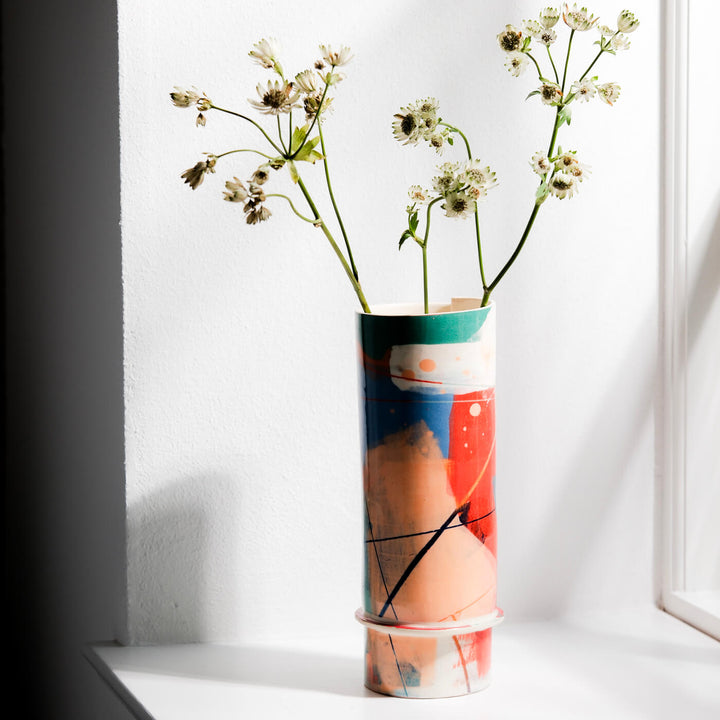 Elke Sada, Vase, Handmade, Earthenware | Colorful (ES06)