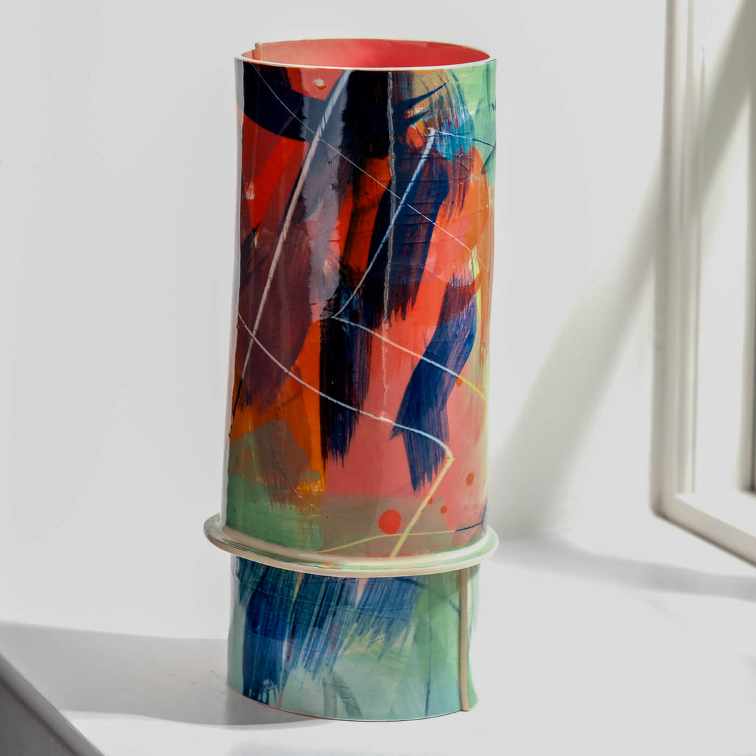 Elke Sada, Vase, Handmade, Earthenware | Colorful (ES08)